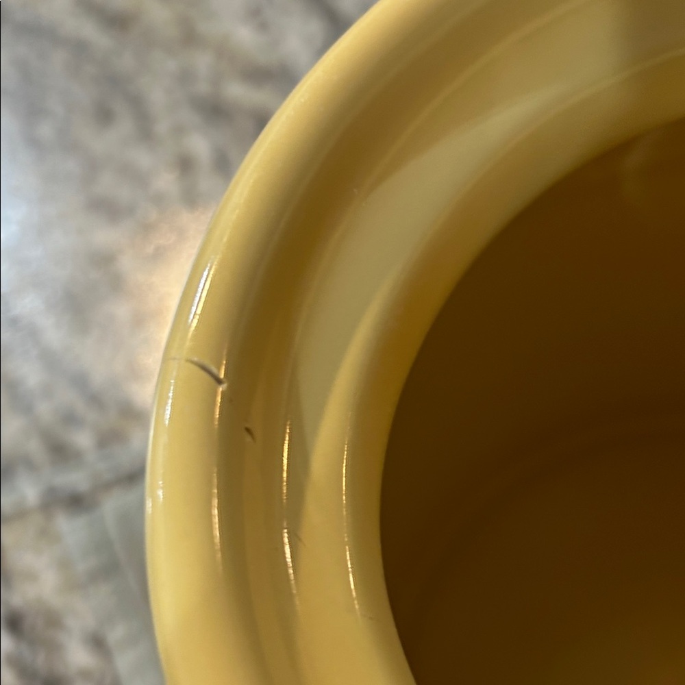 Gibson Houseware Large Yellow Ceramic Jar with Lid - Microwave & Dishwasher Safe - Picture 14 of 14